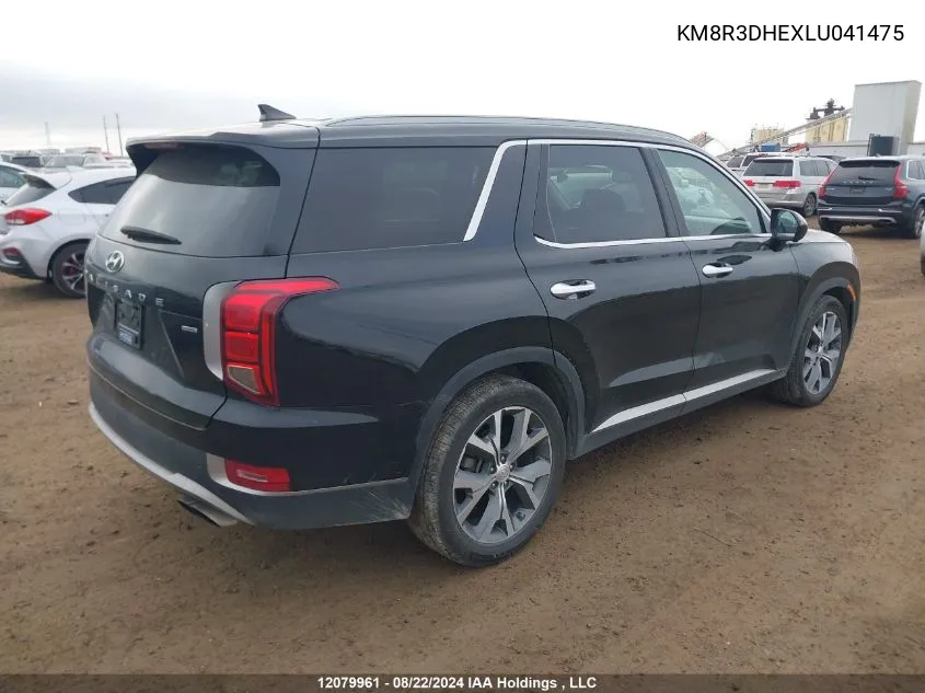 2020 Hyundai Palisade Sel VIN: KM8R3DHEXLU041475 Lot: 12079961