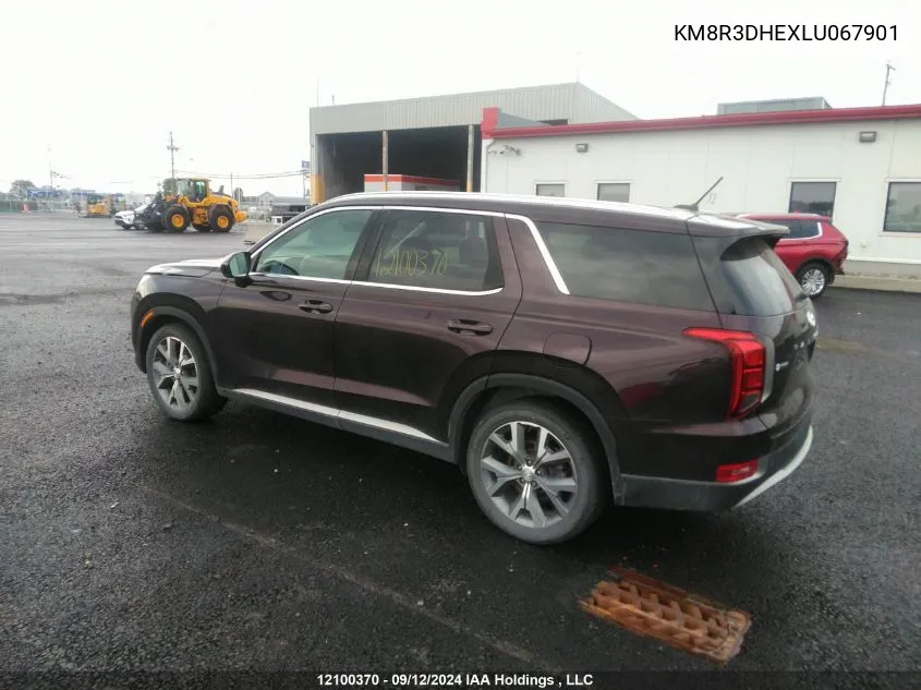 2020 Hyundai Palisade Sel VIN: KM8R3DHEXLU067901 Lot: 12100370