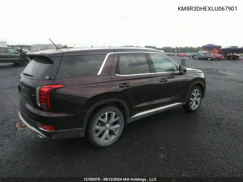 2020 Hyundai Palisade Sel VIN: KM8R3DHEXLU067901 Lot: 12100370