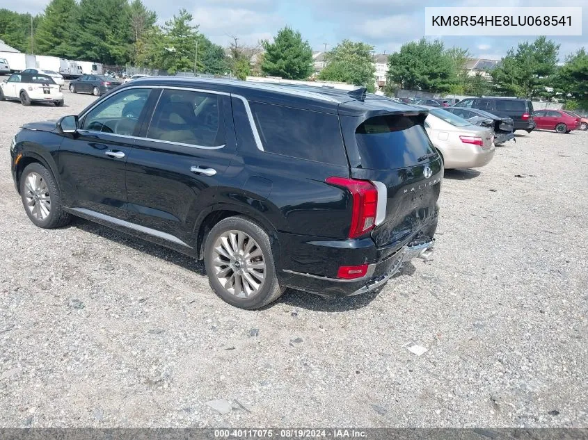 2020 Hyundai Palisade Limited VIN: KM8R54HE8LU068541 Lot: 40117075