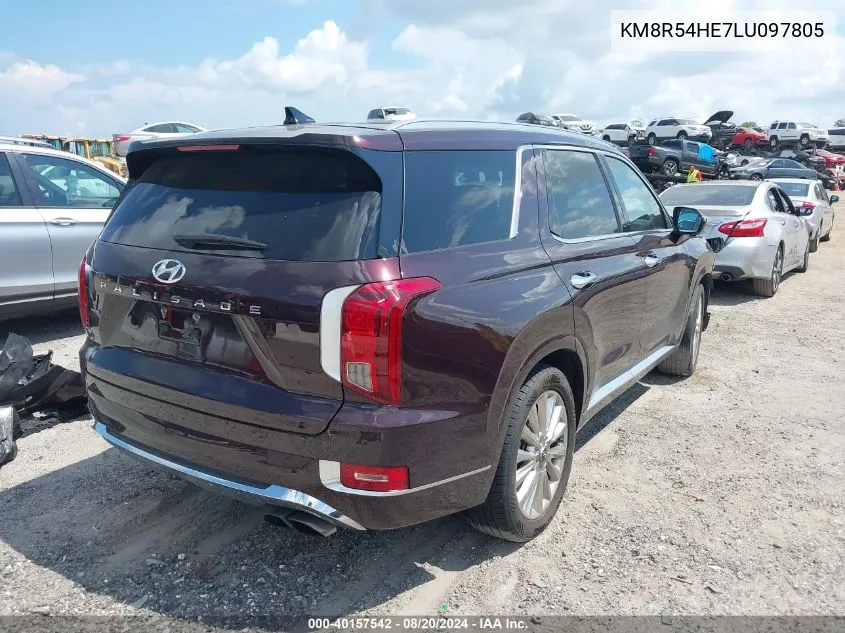 2020 Hyundai Palisade Limited VIN: KM8R54HE7LU097805 Lot: 40157542