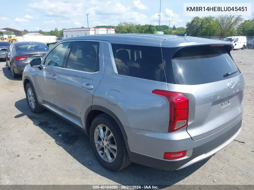 2020 Hyundai Palisade Se VIN: KM8R14HE8LU045451 Lot: 40164090