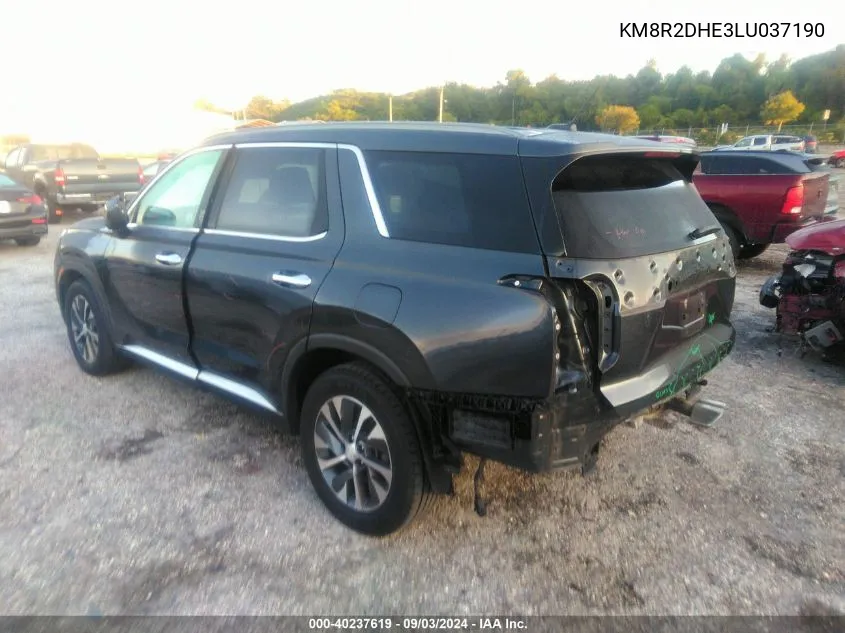 2020 Hyundai Palisade Sel VIN: KM8R2DHE3LU037190 Lot: 40237619