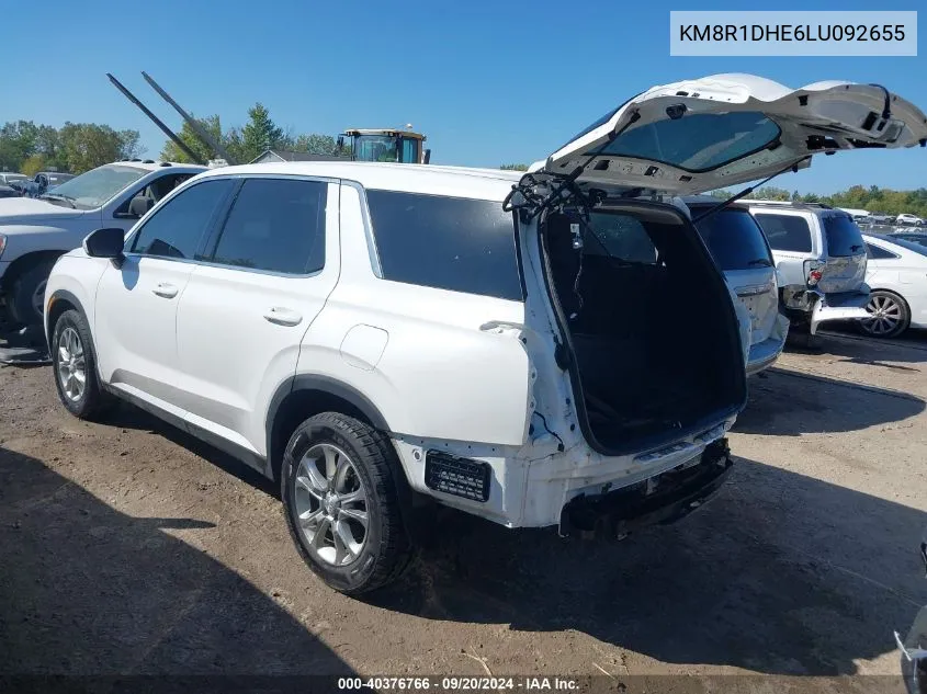 2020 Hyundai Palisade Se VIN: KM8R1DHE6LU092655 Lot: 40376766