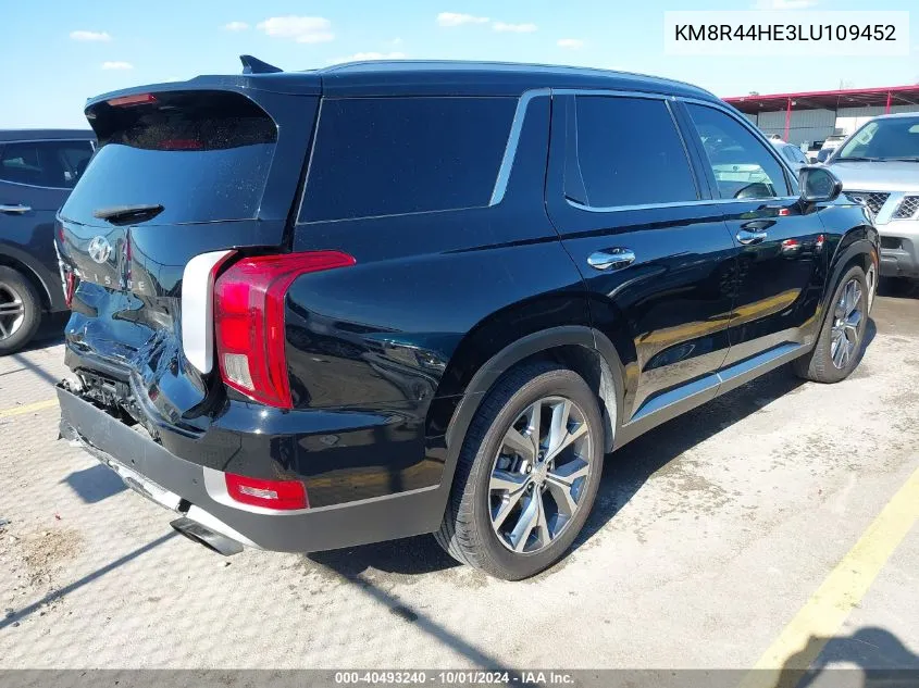 2020 Hyundai Palisade Sel VIN: KM8R44HE3LU109452 Lot: 40493240