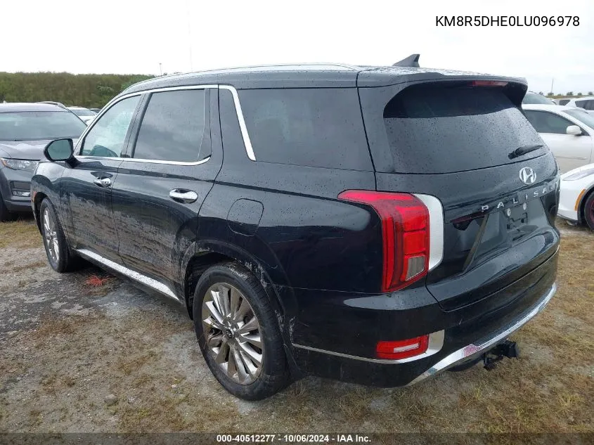 KM8R5DHE0LU096978 2020 Hyundai Palisade Limited