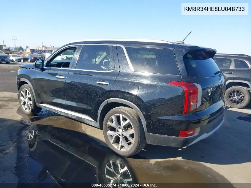 2020 Hyundai Palisade Sel VIN: KM8R34HE8LU048733 Lot: 40535274