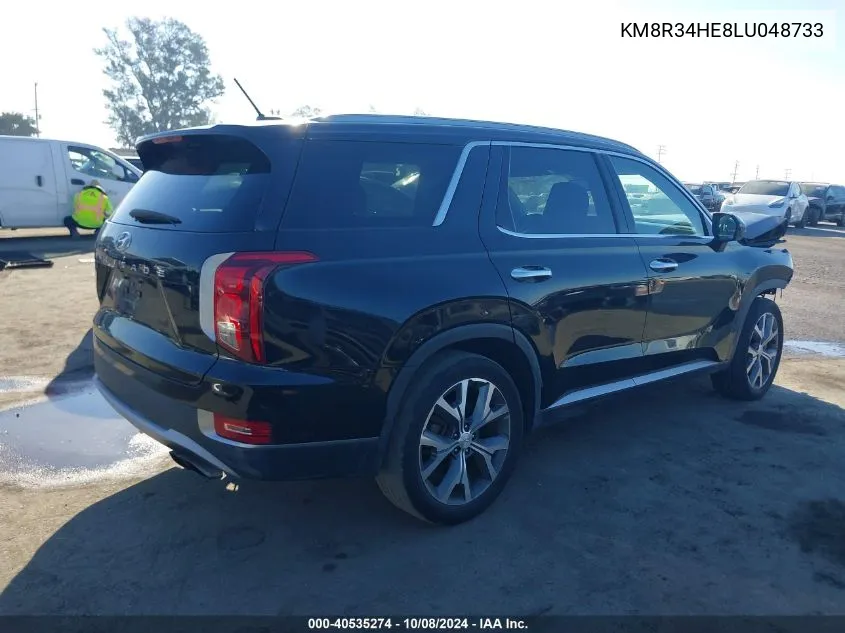 2020 Hyundai Palisade Sel VIN: KM8R34HE8LU048733 Lot: 40535274