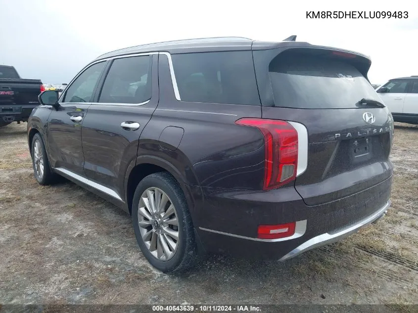 2020 Hyundai Palisade Limited VIN: KM8R5DHEXLU099483 Lot: 40543639