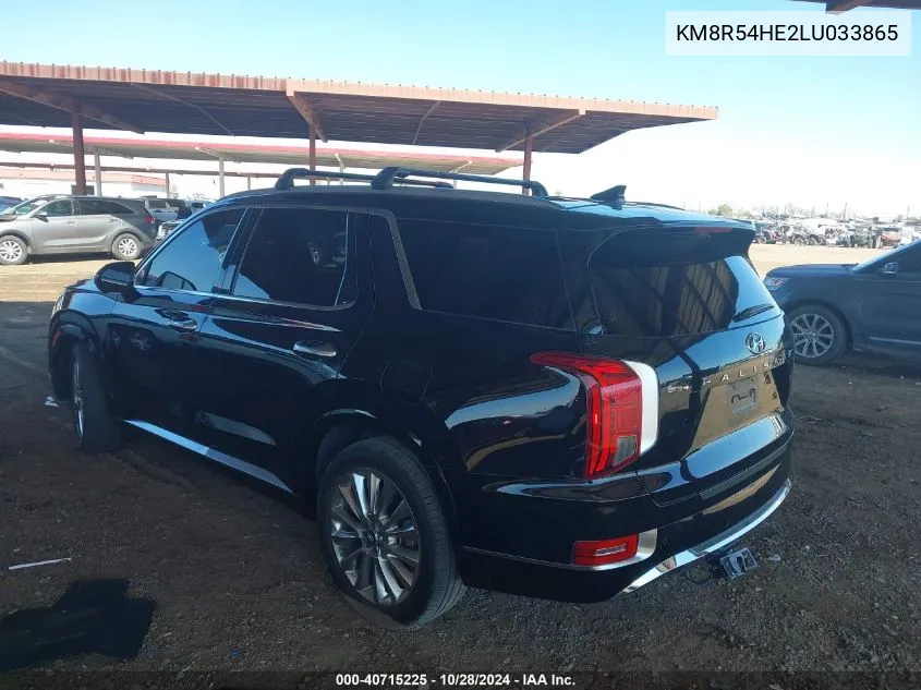 2020 Hyundai Palisade Limited VIN: KM8R54HE2LU033865 Lot: 40715225