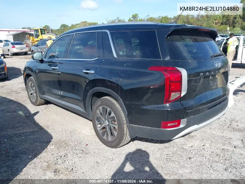 2020 Hyundai Palisade Sel VIN: KM8R24HE2LU104880 Lot: 40774107