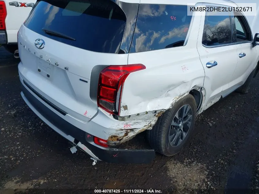 2020 Hyundai Palisade Sel VIN: KM8R2DHE2LU152671 Lot: 40787425