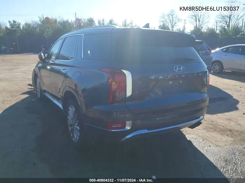 2020 Hyundai Palisade Limited VIN: KM8R5DHE6LU153037 Lot: 40804332