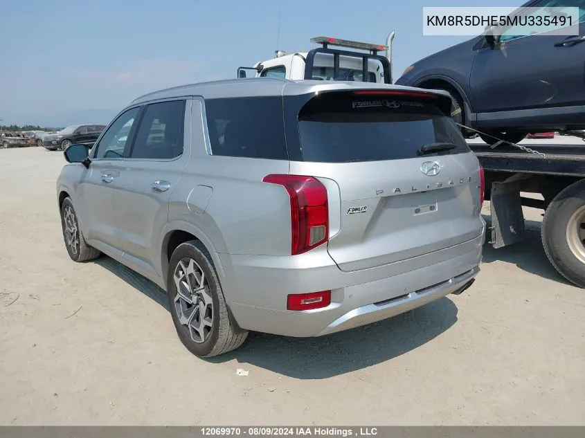 2021 Hyundai Palisade Limited VIN: KM8R5DHE5MU335491 Lot: 12069970