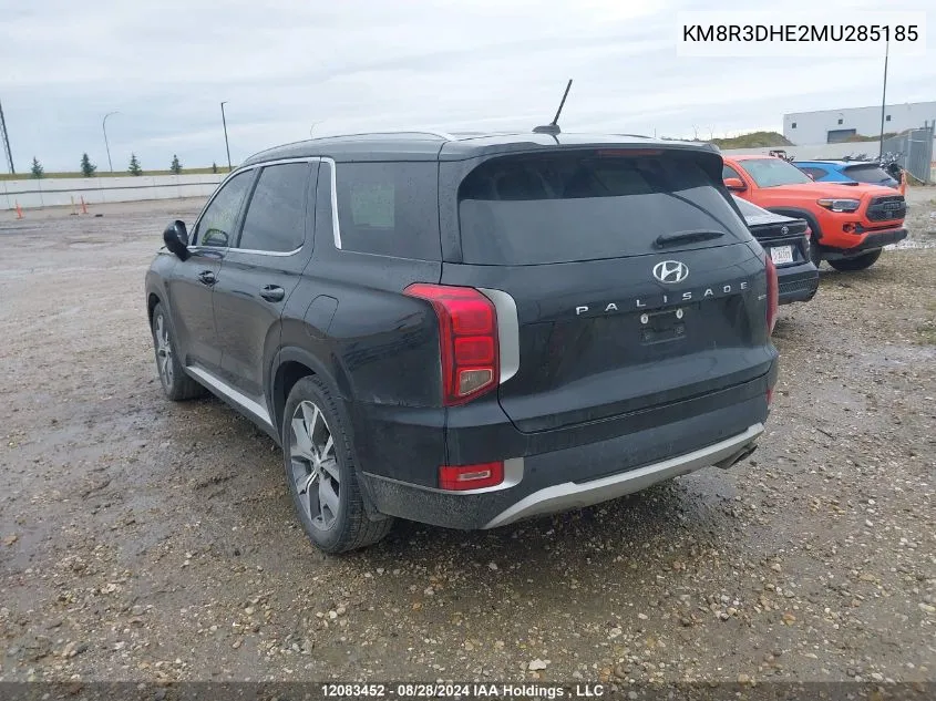 KM8R3DHE2MU285185 2021 Hyundai Palisade Sel