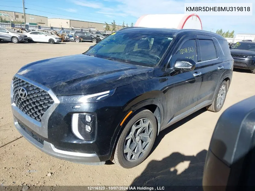 KM8R5DHE8MU319818 2021 Hyundai Palisade Limited