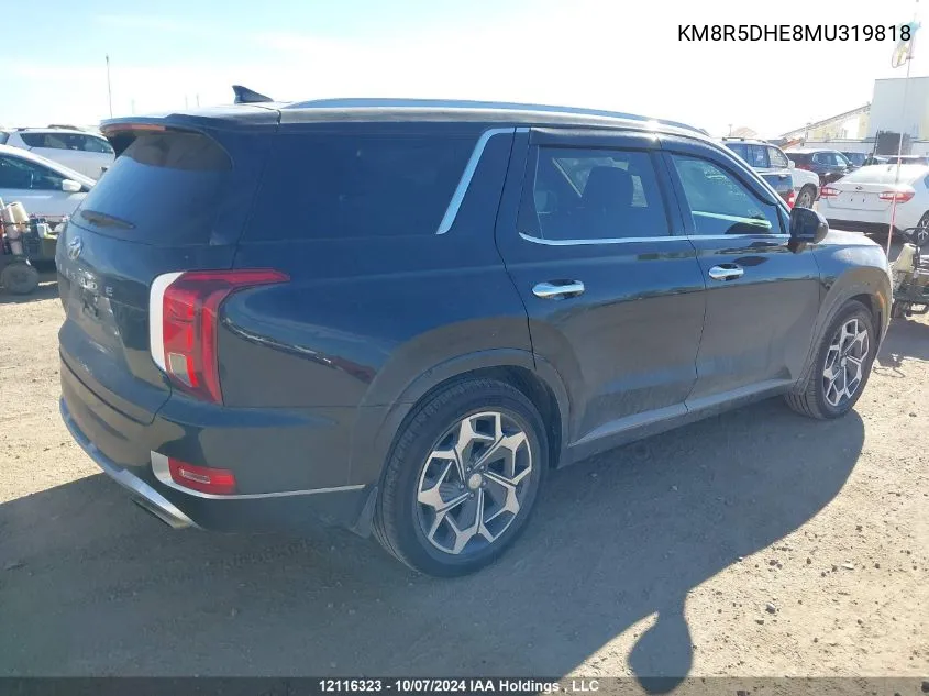 2021 Hyundai Palisade Limited VIN: KM8R5DHE8MU319818 Lot: 12116323