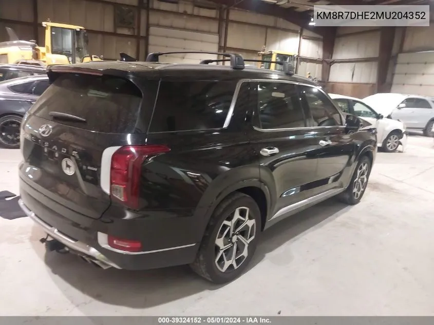 KM8R7DHE2MU204352 2021 Hyundai Palisade Calligraphy