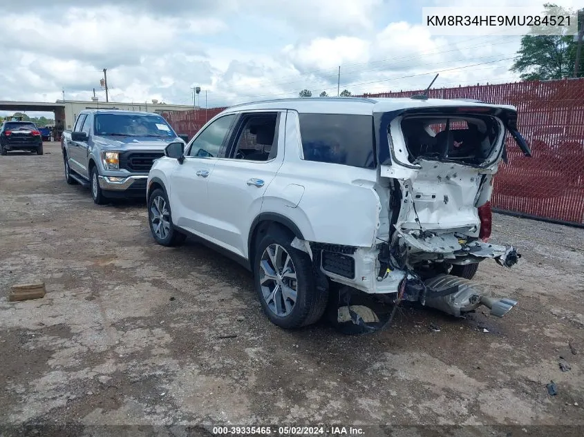 2021 Hyundai Palisade Sel VIN: KM8R34HE9MU284521 Lot: 39335465