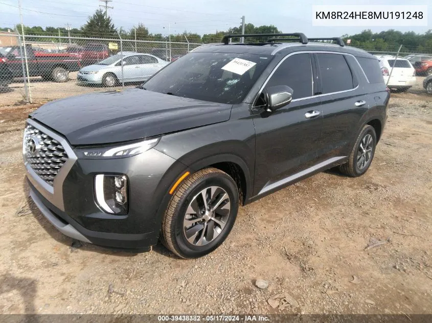 2021 Hyundai Palisade Sel VIN: KM8R24HE8MU191248 Lot: 39438382