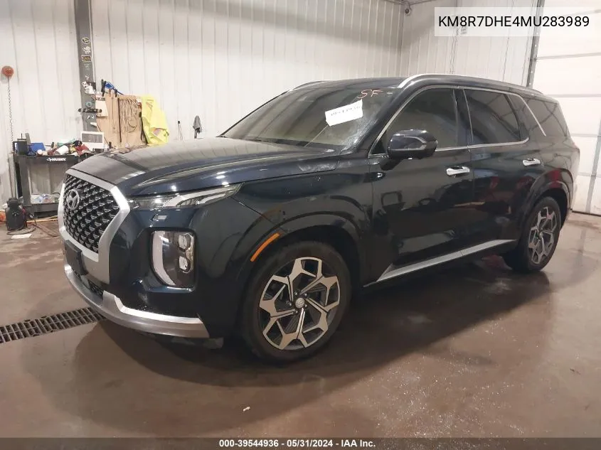 KM8R7DHE4MU283989 2021 Hyundai Palisade Calligraphy