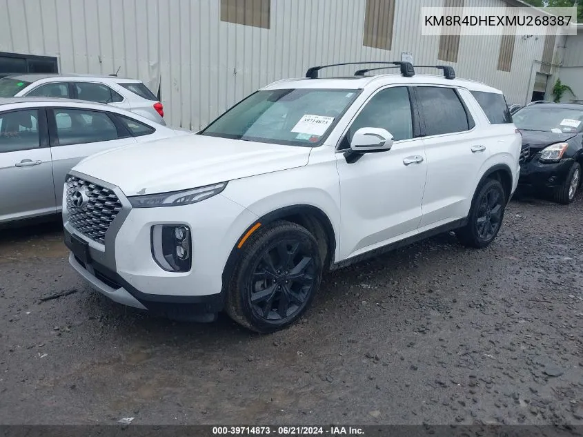 2021 Hyundai Palisade Sel VIN: KM8R4DHEXMU268387 Lot: 39714873