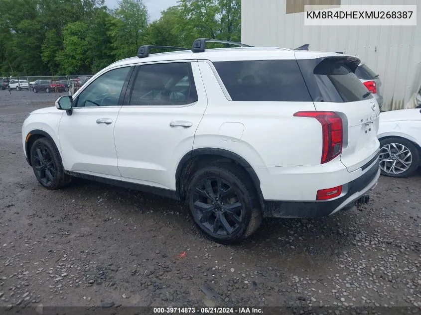 2021 Hyundai Palisade Sel VIN: KM8R4DHEXMU268387 Lot: 39714873