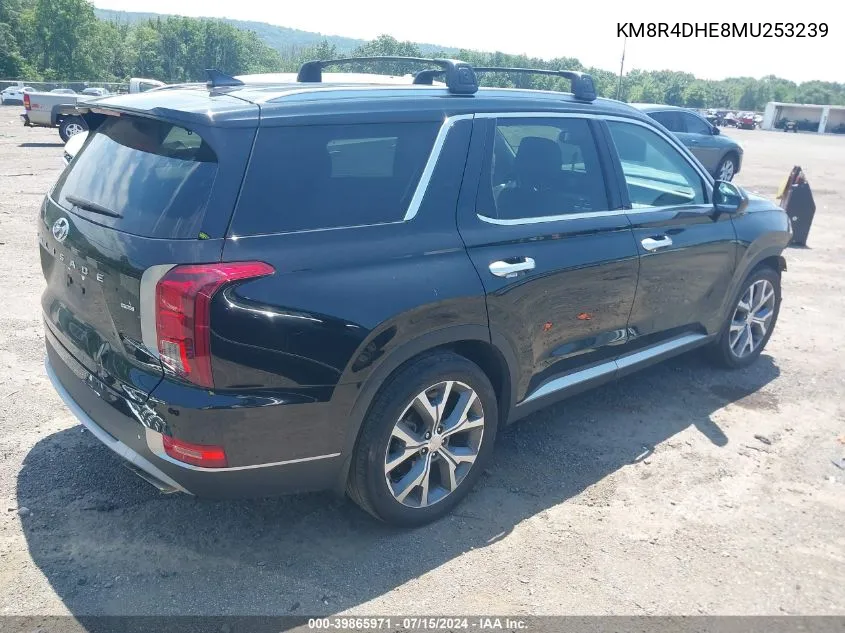 KM8R4DHE8MU253239 2021 Hyundai Palisade Sel