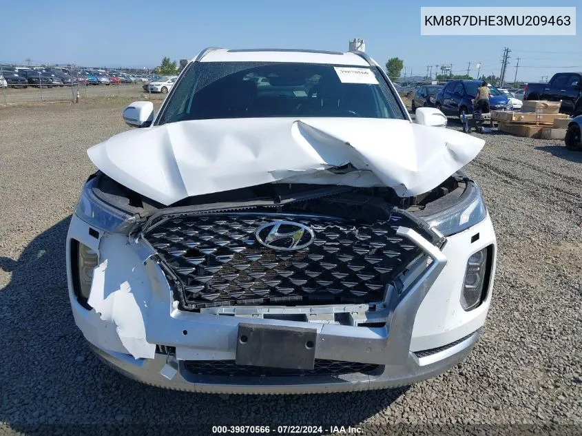 KM8R7DHE3MU209463 2021 Hyundai Palisade Calligraphy