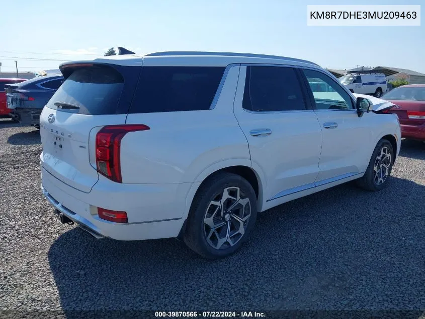 KM8R7DHE3MU209463 2021 Hyundai Palisade Calligraphy