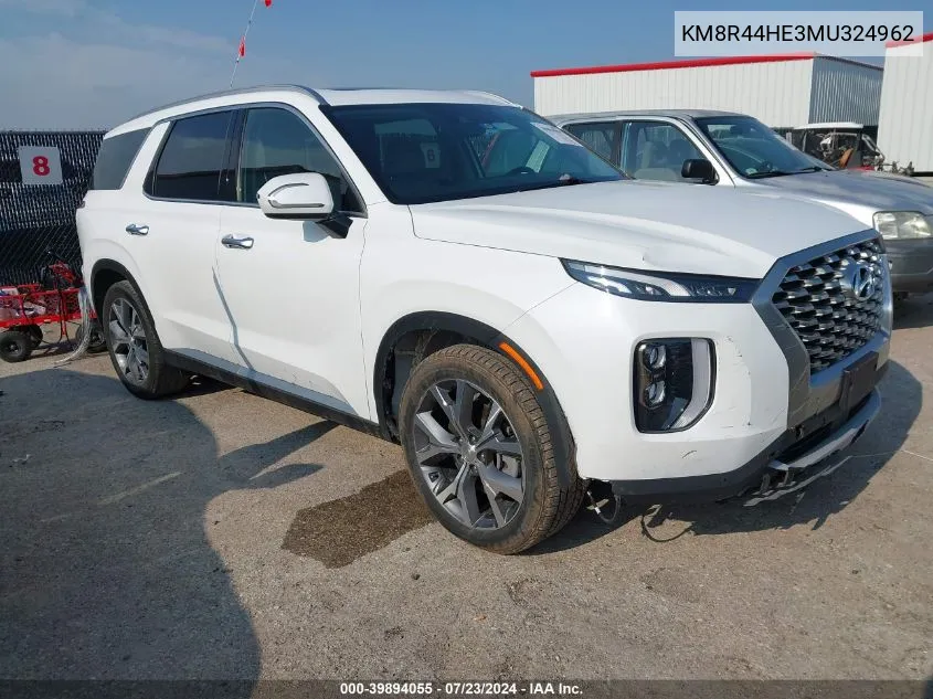 2021 Hyundai Palisade Sel VIN: KM8R44HE3MU324962 Lot: 39894055