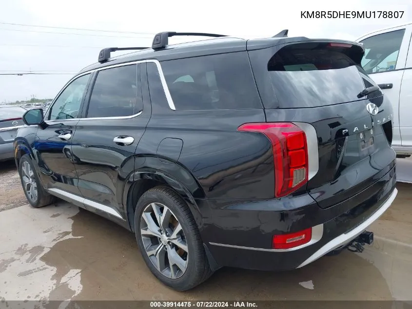 2021 Hyundai Palisade Limited VIN: KM8R5DHE9MU178807 Lot: 39914475