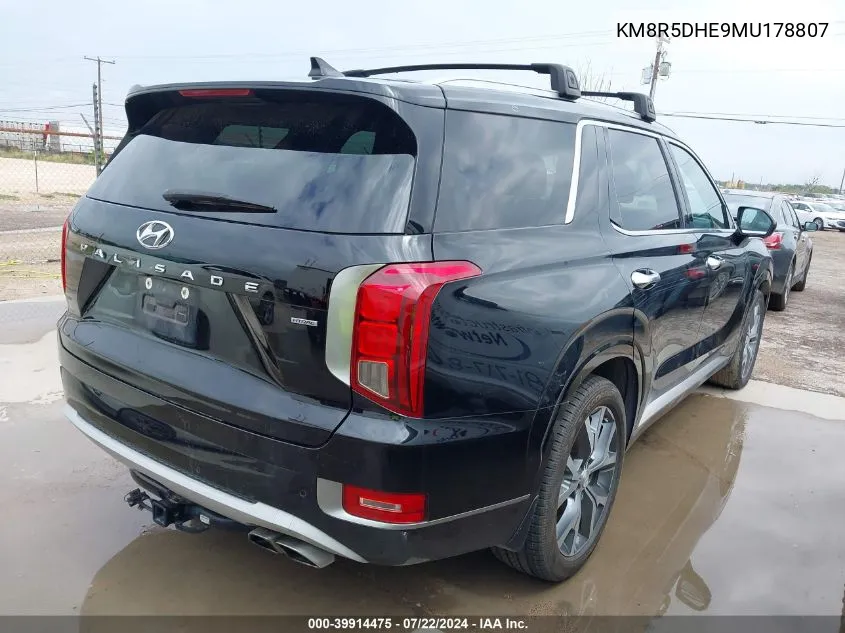 2021 Hyundai Palisade Limited VIN: KM8R5DHE9MU178807 Lot: 39914475