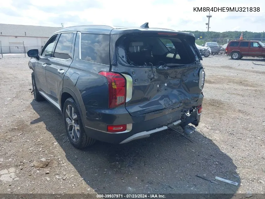 2021 Hyundai Palisade Sel VIN: KM8R4DHE9MU321838 Lot: 39937971