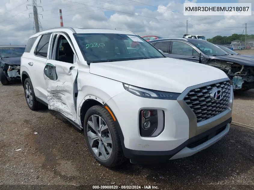 KM8R3DHE8MU218087 2021 Hyundai Palisade Sel