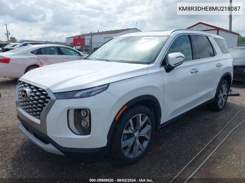 KM8R3DHE8MU218087 2021 Hyundai Palisade Sel