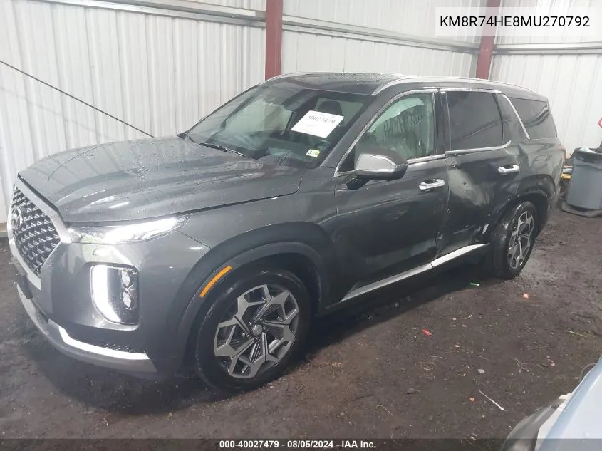 KM8R74HE8MU270792 2021 Hyundai Palisade Calligraphy