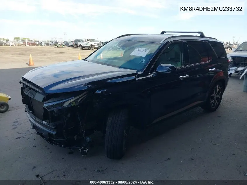 KM8R4DHE2MU233732 2021 Hyundai Palisade Sel