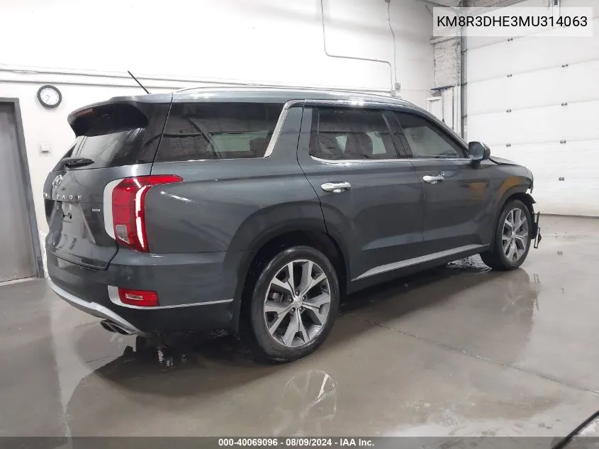 KM8R3DHE3MU314063 2021 Hyundai Palisade Sel