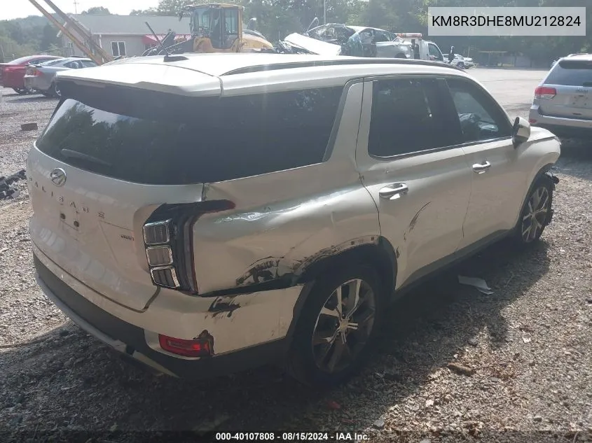 KM8R3DHE8MU212824 2021 Hyundai Palisade Sel