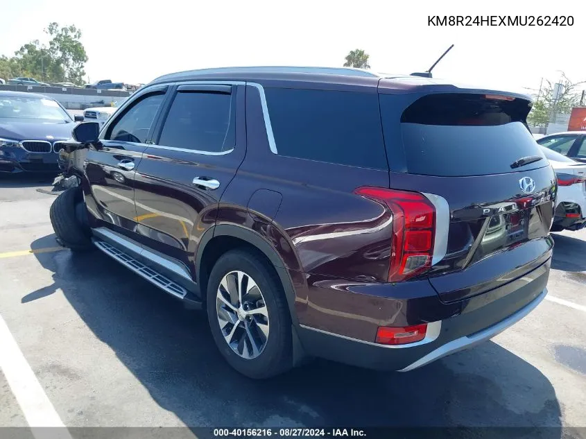 2021 Hyundai Palisade Sel VIN: KM8R24HEXMU262420 Lot: 40156216