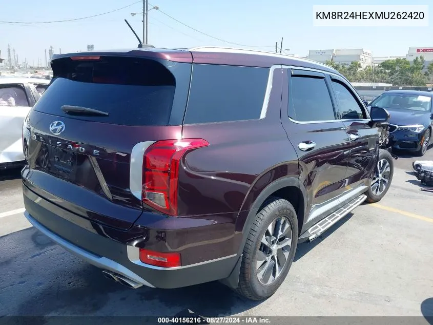 KM8R24HEXMU262420 2021 Hyundai Palisade Sel