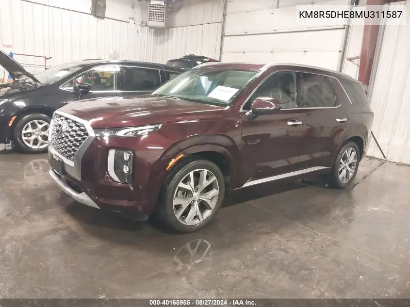 KM8R5DHE8MU311587 2021 Hyundai Palisade Limited