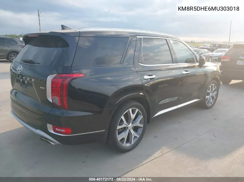 2021 Hyundai Palisade Limited VIN: KM8R5DHE6MU303018 Lot: 40172173