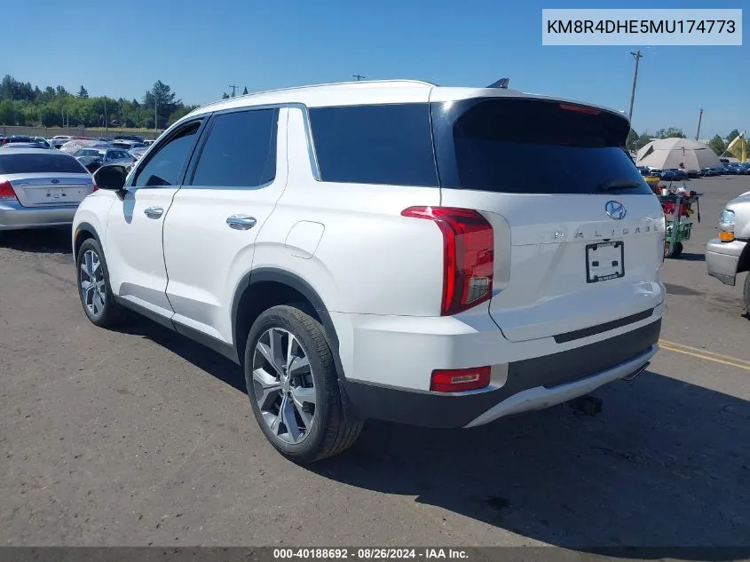 KM8R4DHE5MU174773 2021 Hyundai Palisade Sel