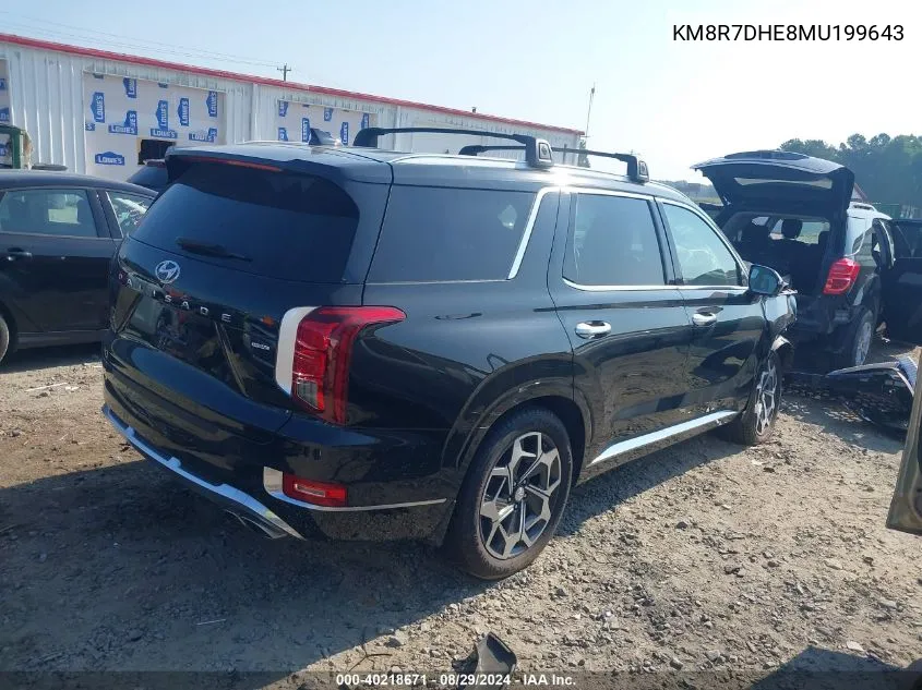 2021 Hyundai Palisade Calligraphy VIN: KM8R7DHE8MU199643 Lot: 40218671