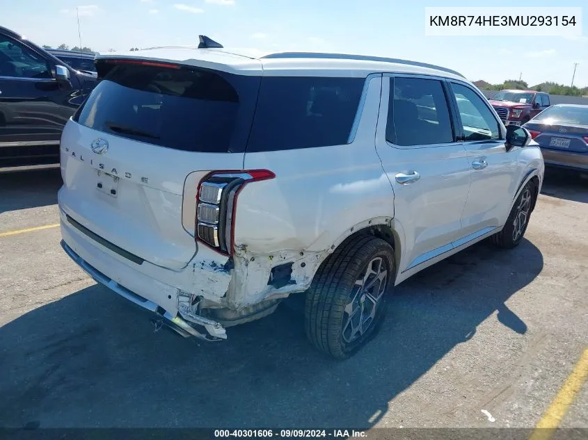 KM8R74HE3MU293154 2021 Hyundai Palisade Calligraphy