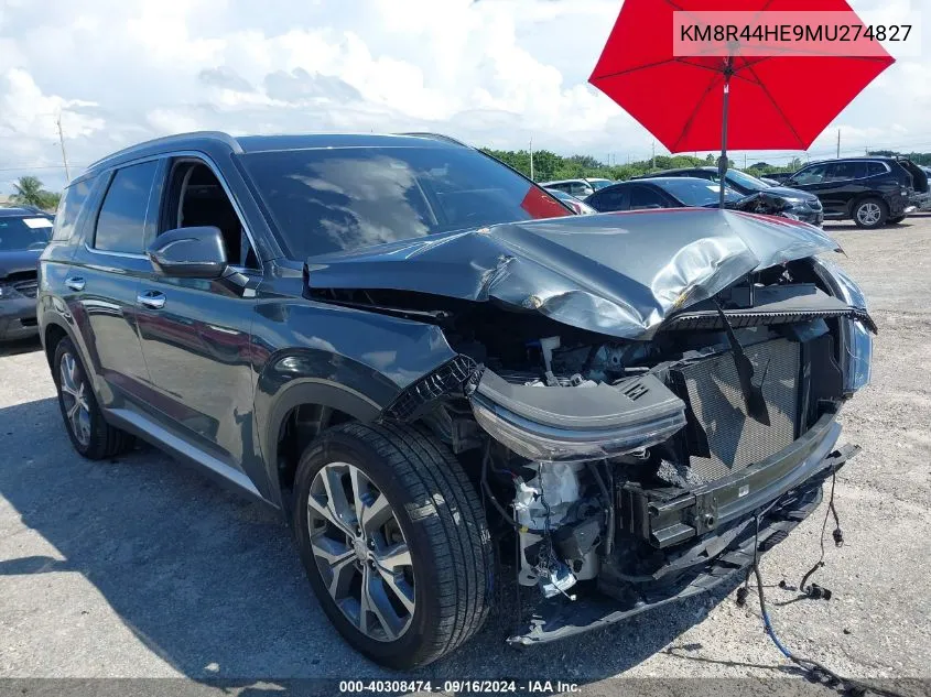 2021 Hyundai Palisade Sel VIN: KM8R44HE9MU274827 Lot: 40308474