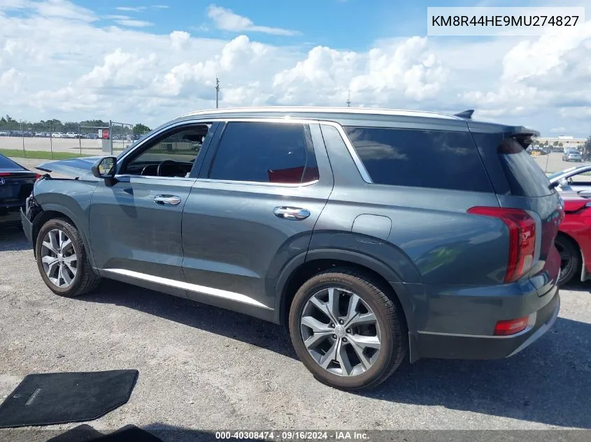 2021 Hyundai Palisade Sel VIN: KM8R44HE9MU274827 Lot: 40308474