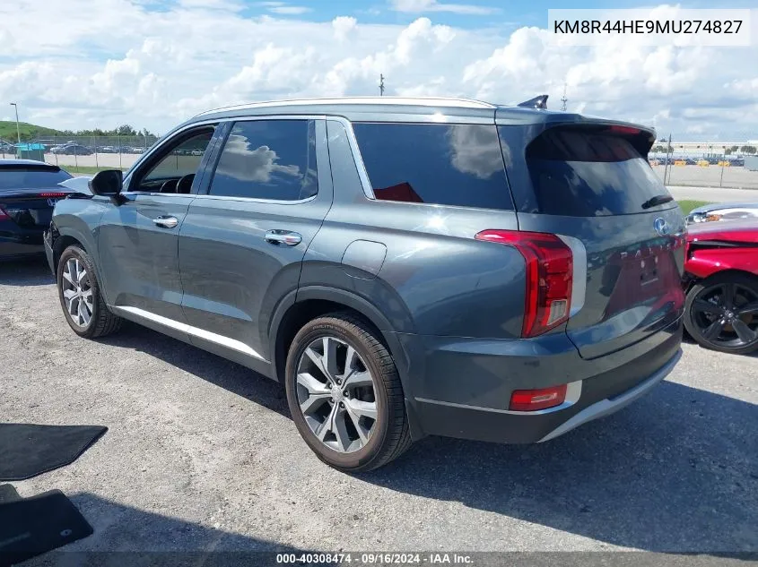 2021 Hyundai Palisade Sel VIN: KM8R44HE9MU274827 Lot: 40308474